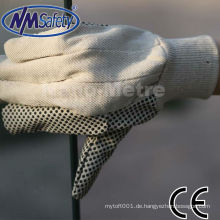 NMSAFETY Baumwolle gepunktete Handarbeit Gartenhandschuh mit Probe kostenlos